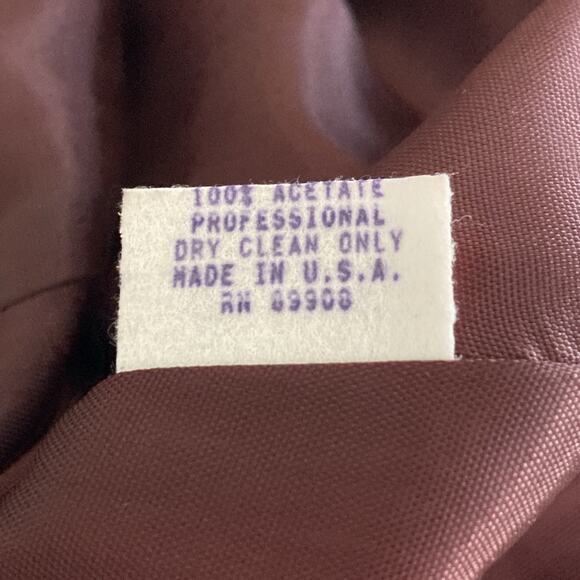 Victor Costa Nahdree Gown Vintage Formal Evening Dress Chocolate Size 12 - Picture 8 of 8